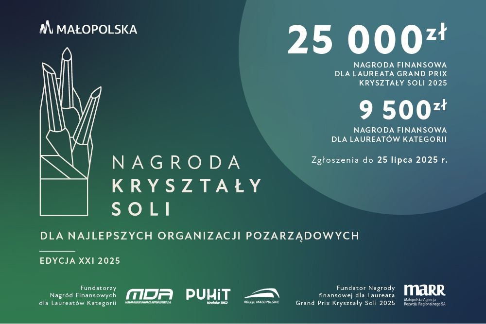 Plakat dotyczacy konkursu Krysztaly Soli